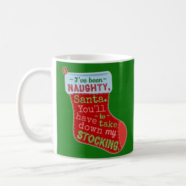 Caneca De Café Piada de estoque impertinente de Papai Noel do (Esquerda)