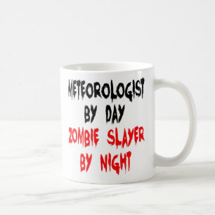 Caneca De Café Piada de Matador de Zumbi Meteorologista