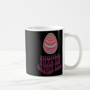 Caneca De Café Piada de Páscoa Arte Retro Psicodélica Caça ao Ovo