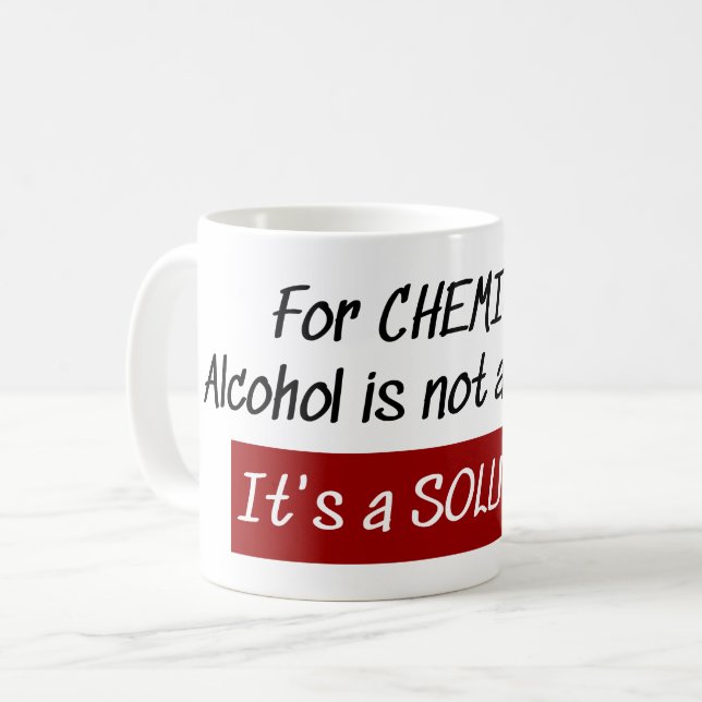 Caneca De Café Piada de Química de Solução de Álcool de Químicos (Frente Esquerda)