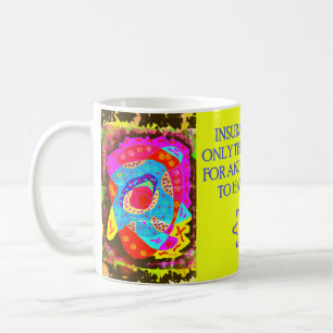 Caneca De Café Piada engraçada com a mensagem de patins de arte