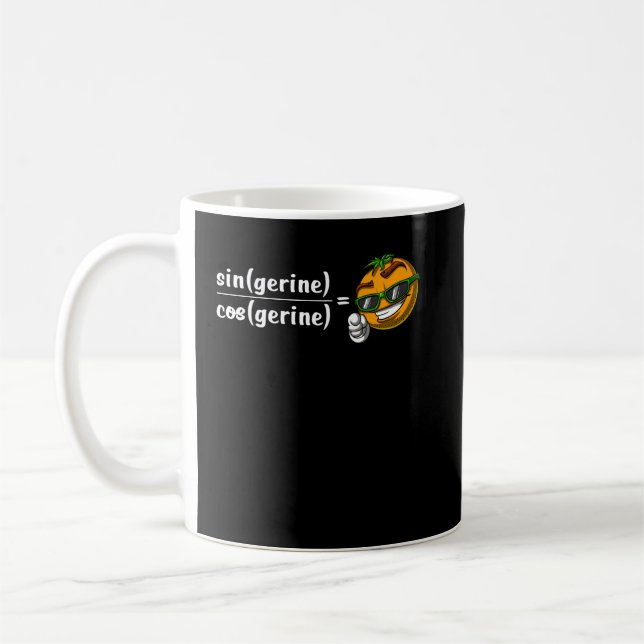 Caneca De Café Piada engraçada da ciência da tangerina da álgebra (Esquerda)
