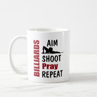Caneca De Café Piada Engraçada de Como Mirar na Mesa de Sinuca Bi