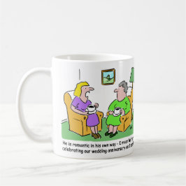 Caneca De Café Piada engraçada de desenho de Casamento em um