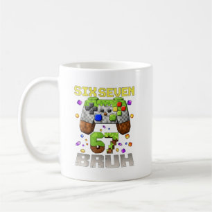 Caneca De Café Piada Meme Seis Sete 67 Bruh Presente de Jogo de V