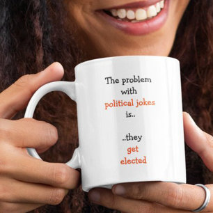 Caneca De Café Piada Política Engraçada Eleição Política Humor Ci