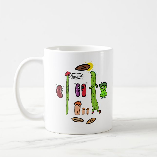 Caneca De Café Piadas de Feijão Engraçadas (Esquerda)