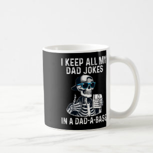 Caneca De Café Piadas de Pai Esqueleto Retro Dia das Bruxas Pai H