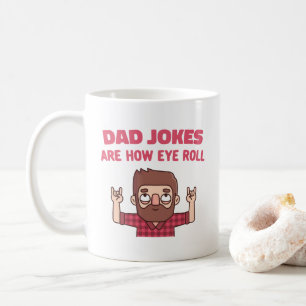 Caneca De Café Piadas de Pai São Como Eu Rolo Engraçado