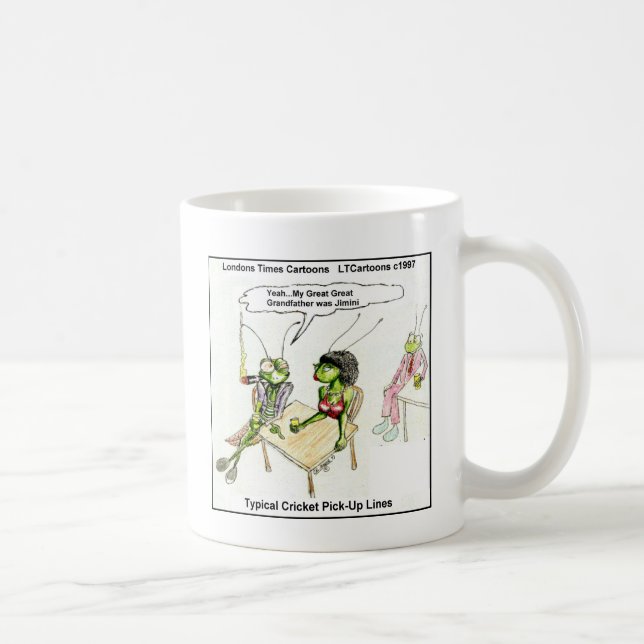 Caneca De Café Piadas de Paquera de Críquete Divertidas (Direita)