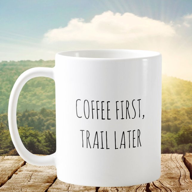 Caneca De Café Piadas de Trilha Fofas Rústicas Citação Divertida (In situ)