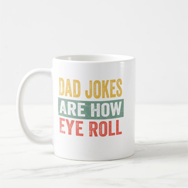 Caneca De Café Piadas Do pai São Como Rolar O Olho  (Esquerda)
