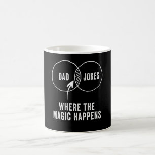 Caneca De Café Piadas pais onde a magia acontece