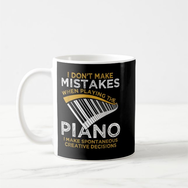 Caneca De Café Pianista de Teclado Oferece Piano Musical (Esquerda)