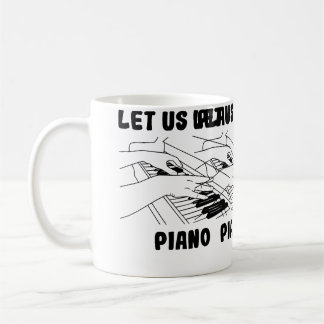 Caneca De Café Pianista Desenha Piano de Cauda