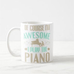 Caneca De Café Pianista Música Clássica EU SOU INCRÍVEL TOCO O PI