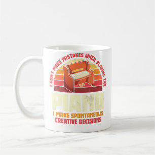 Caneca De Café Pianista Músico Orquestra Instrumento Musical Retr