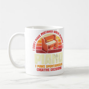 Caneca De Café Pianista Músico Orquestra Instrumento Musical Retr