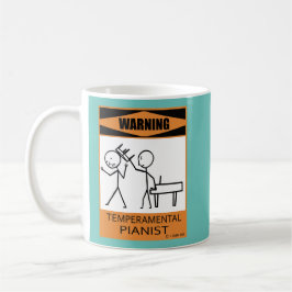 Caneca De Café Pianista Temperada