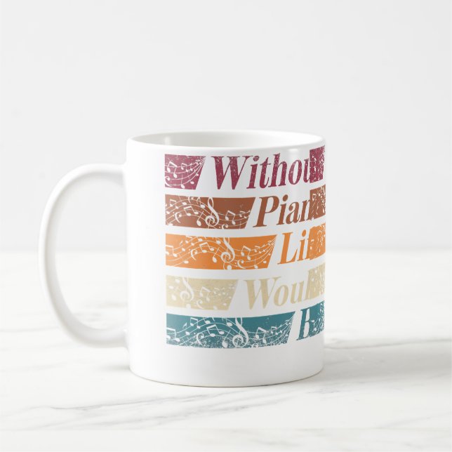 Caneca De Café Pianista Tocador de Piano Teclado Sem Piano (Esquerda)