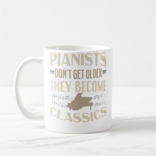 Caneca De Café Pianistas Não EnvelhecemEles Tornam-Se Clássicos P