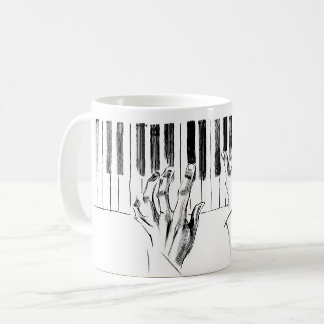 Caneca De Café Piano (Frente Esquerda)