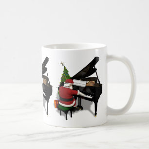 Caneca De Café Piano de Reprodução do Papai Noel