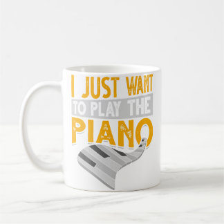 Caneca De Café Piano Keyboard Classical Music Pianist Musician Fu
