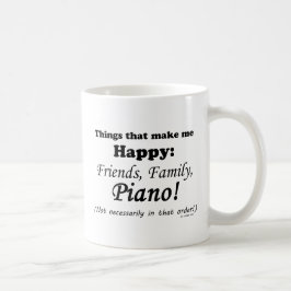 Caneca De Café Piano me deixa feliz
