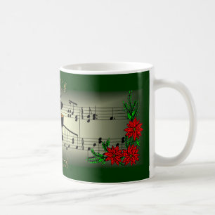 Caneca De Café Piano: "Tenha Um Natal Feliz"