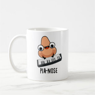 Caneca De Café Pianose Engraçado Piano Nose Pun