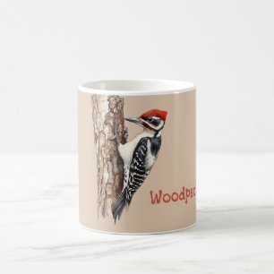 Caneca De Café Pica-pau-de-cabeça-vermelha