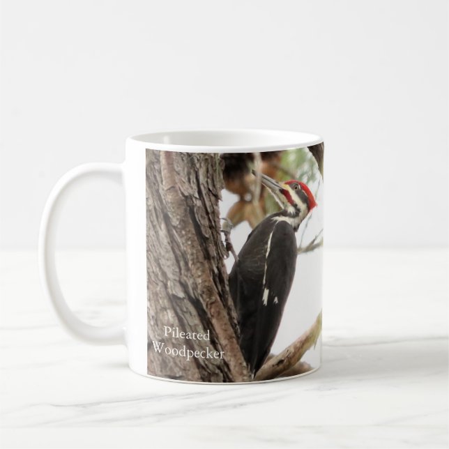 Caneca De Café Pica-pau pileado Mug de BirdingCollectibles (Esquerda)