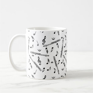 Caneca De Café Piccolo Music Note Pattern