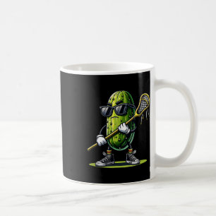 Caneca De Café Pickle Jogando Lacrosse Engraçada Tendência Esport