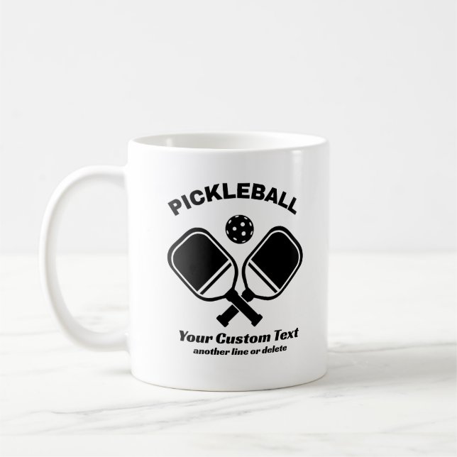 Caneca De Café Pickleball Club Pickleball Paddle & Ball Personali (Esquerda)