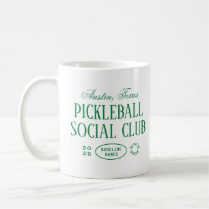 Caneca De Café Pickleball Coffee Mug em Verde e Branco