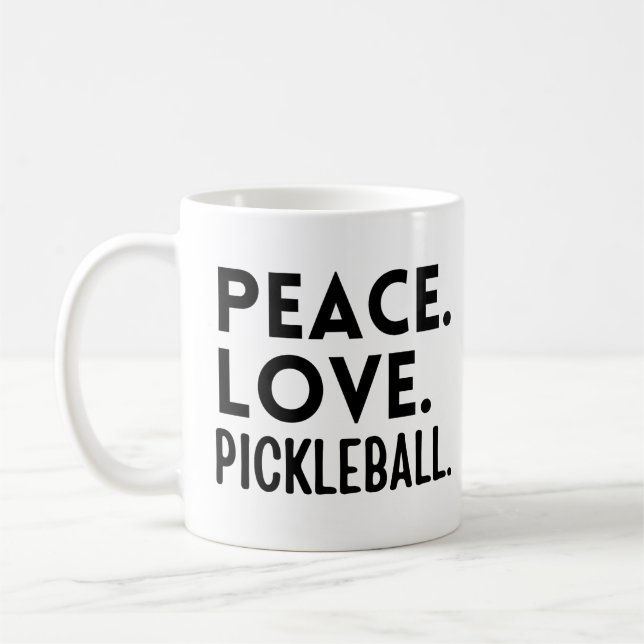 Caneca De Café Pickleball de Paz e Amor (Esquerda)
