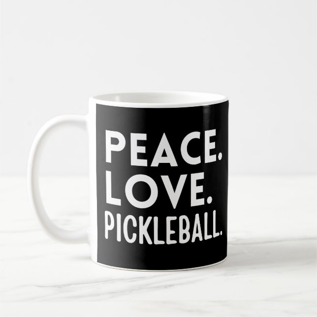 Caneca De Café Pickleball de Paz e Amor (Esquerda)