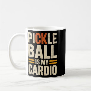 Caneca De Café Pickleball É Cardio Engraçado Humor de Jogador Sar