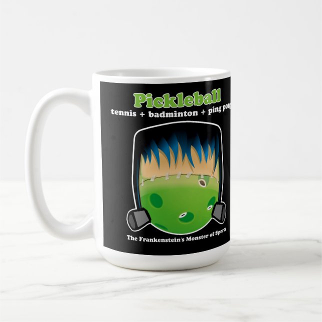 Caneca De Café Pickleball é o monstro de esportes do Frankenstein (Esquerda)