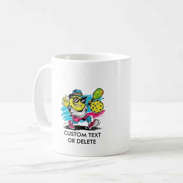 Caneca De Café pickleball engraçado (Frente Esquerda)