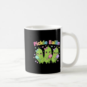 Caneca De Café pickleball feminino engraçado desenho de picklebal