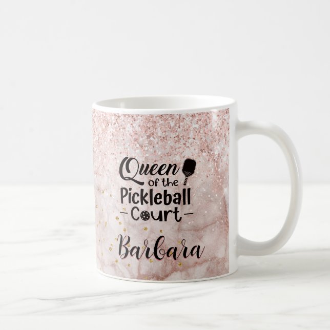 Caneca De Café PIckleball Gal Queen da Corte (Direita)