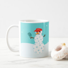 Caneca De Café Pickleball Holiday Natal Humorístico Snowman Mug