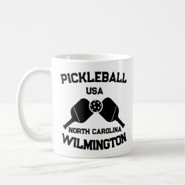 Caneca De Café Pickleball Paddle & Ball Wilmington NC EUA Persona