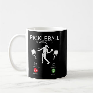 Caneca De Café Pickleball Pickleball Está Ligando Para Eu Ir