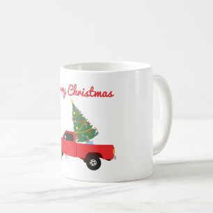 Caneca De Café Pickup Truck Árvore de Natal