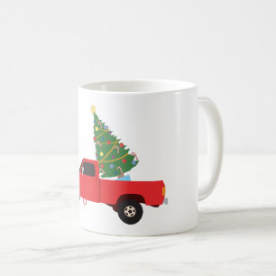 Caneca De Café Pickup Truck Árvore de Natal