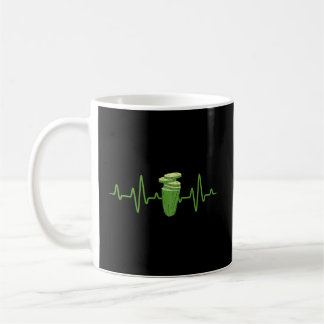 Caneca De Café Picle Cucumber Heartbeat Picle Veggie